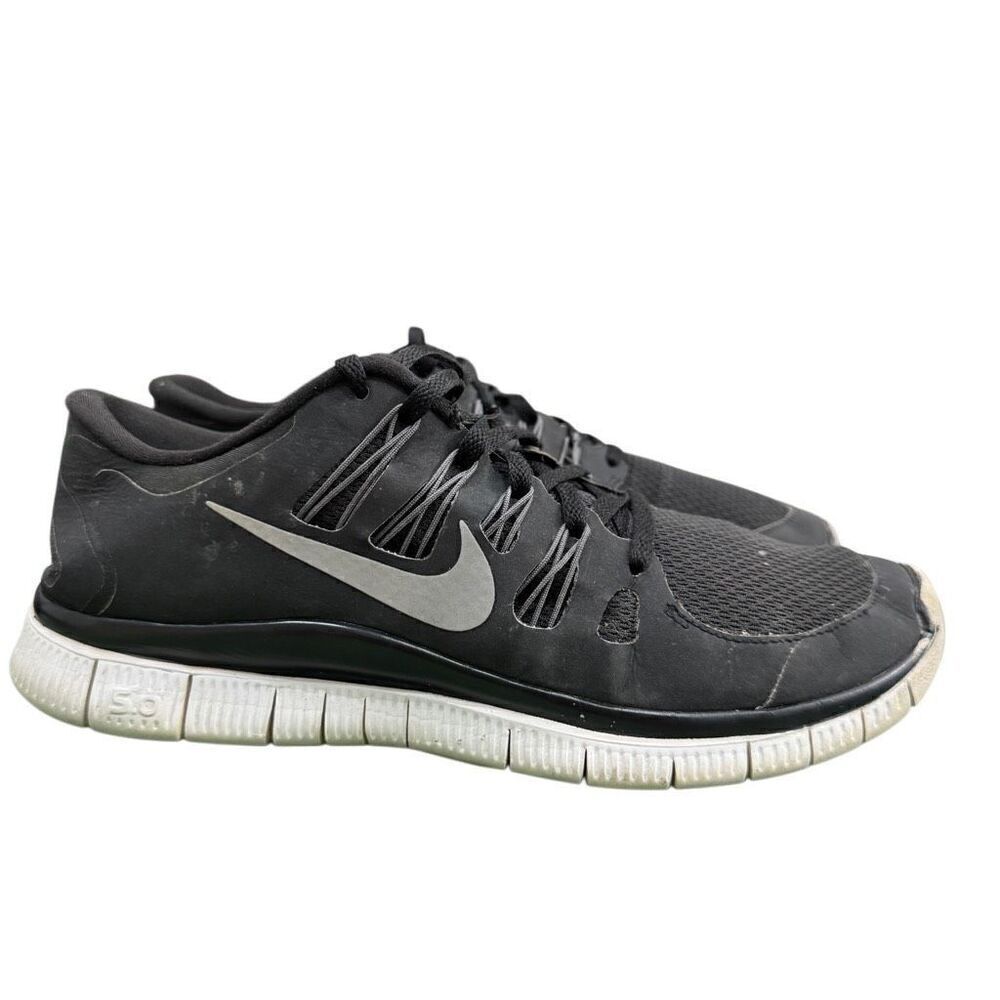 Womens Nike Free 5.0 Black White Trainer Running Shoes 580591-002 Size 9.5